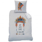 Housse de Couette 140x200cm Adventure + 1 taie oreiller 63x63cm