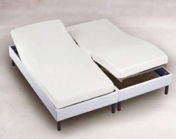 protège matelas pour lit tête et pieds relevables 2x70x190 cm imperméable
