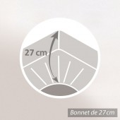 Drap housse 90x200 Blanc 100% coton Bonnet 27cm