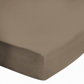 drap housse cacao zoom coin du lit une place