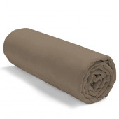 drap housse cacao pour lit une personne roulé