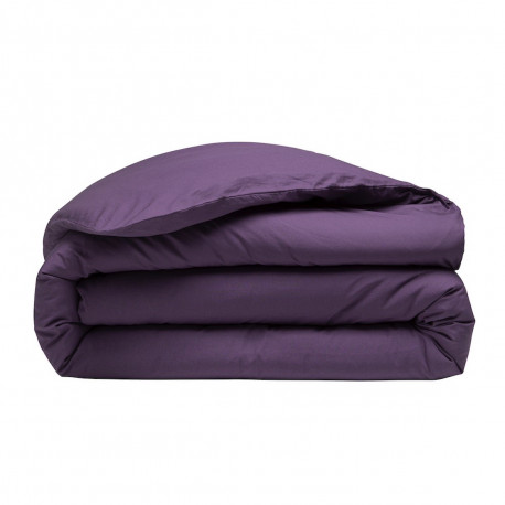 Housse de Couette 240x260cm 100% Percale de Coton Lavé - Violet - 80 fils/cm²
