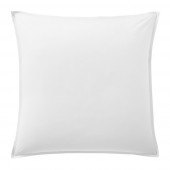 Taie d'oreiller - 100% Percale de Coton Lavé - Blanc - 80 fils/cm²