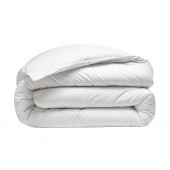 Housse de Couette 260x240cm 100% Percale de Coton Lavé - Blanc - 80 fils/cm²
