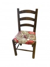 galettes de chaise Chalet couleur rouge posée sur chaise