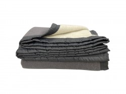 couverture laine gris écru 3 tailles 180x220 220x240 240x260
