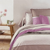 Zoom sur parure de draps flanelle 140cm violette