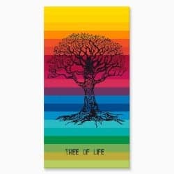 Serviette de plage TREE OF LIFE - Multicolore - 90x170