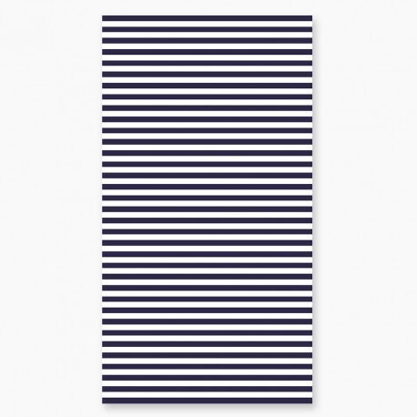 Serviette rayée bleu marine 90x170 cm