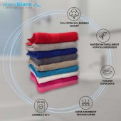 caractéristiques des serviettes en coton et bambou Alpes Blanc