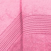 zoom serviette coton et bambou rose