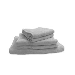 Lot de 5 Grandes Serviettes Eponge 600 g/m²  100 % coton - Gris perle