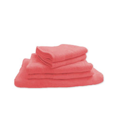 Lot de 5 Grandes Serviettes Eponge 600 g/m²  100 % coton - Rose Poudré