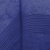 Zoom lot de 5 serviettes 70% coton 30% bambou bleu monaco