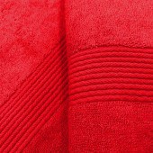 Zoom lot de 5 serviettes 70% coton 30% bambou Rouge