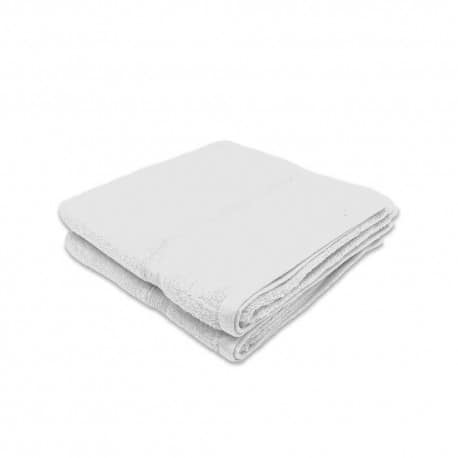 Lot de 2 Serviettes / draps de bain Eponge 600 g/m²  100 % coton blanc