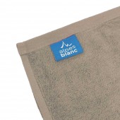 Serviettes de bain 50x100 cm pur coton 600 grammes Alpes Blanc Taupe