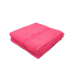 Lot de 2 Draps de bain Eponge 600 g/m²  100 % coton rose clair