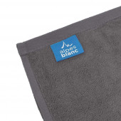 Serviettes de bain 70x140 cm 100% coton lot de 2 Alpes Blanc anthracite