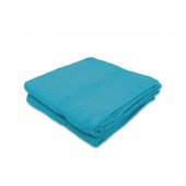 Lot deux serviettes coton éponge 600 Grammes 50x100 cm bleu canard