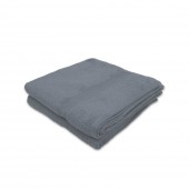 Lot deux serviettes coton éponge 600 Grammes 50x100 cm gris foncé