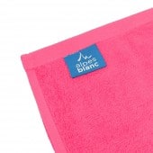 Lot de deux serviettes 100% coton 100x150 cm 600grammes/m² marque Alpes blanc rose clair