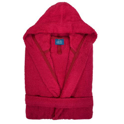 Peignoir capuche mixte 100% coton 450g fuchsia