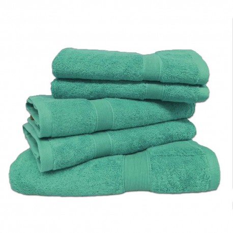 Lot de 2 serviettes de bain coton et bambou - 600gr/m²