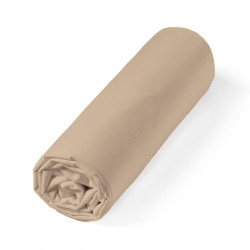 Drap housse Percale bonnet 30 cm roulé mastic