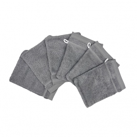 Gant de toilette gris clair  20x15cm