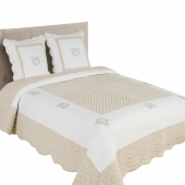 Boutis Peaceland Lin grande dimension fond blanc