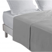 Drap plat 240x310 cm Gris souris Grandes dimensions fond blanc