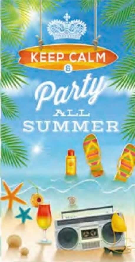 Serviette de plage Party All Summer 95x175