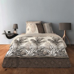 Housse de couette 220x240 + 2 taies Jungle Taupe